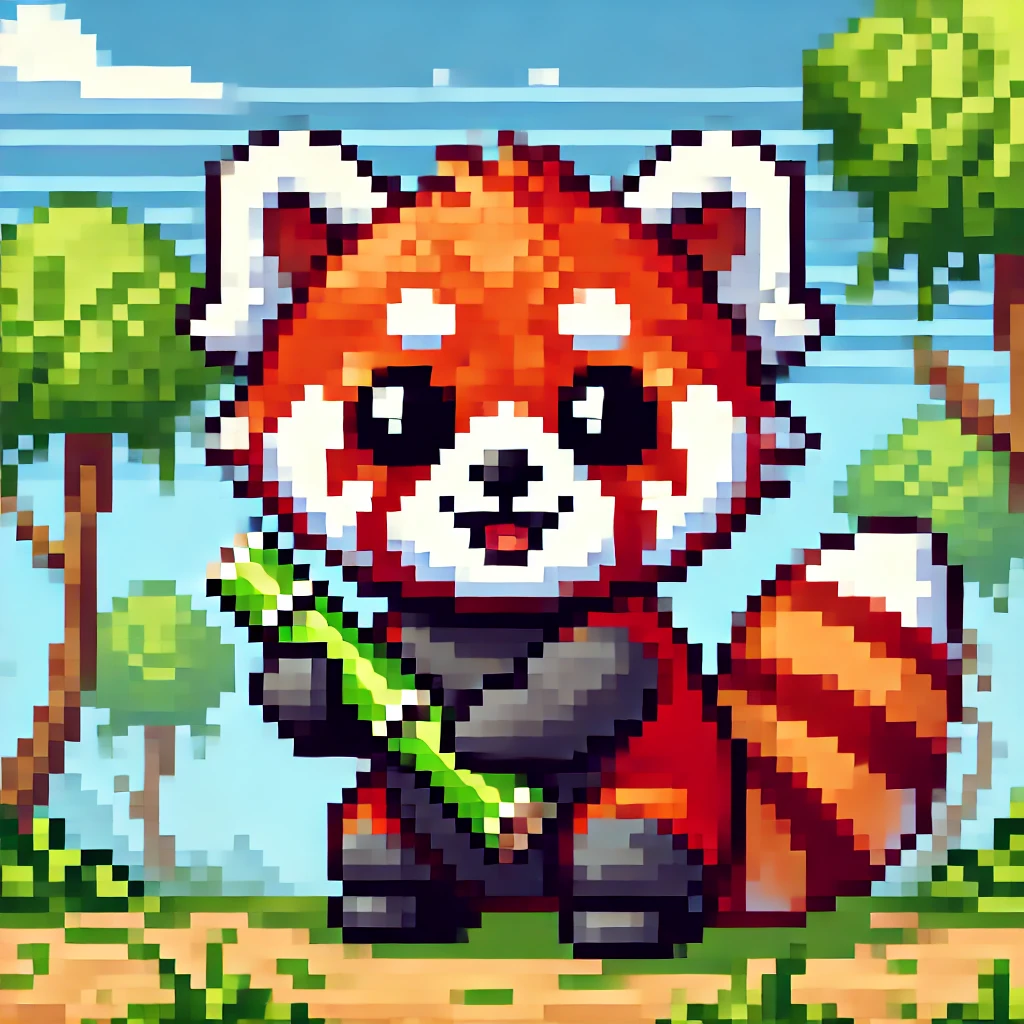 Panda roux mignon